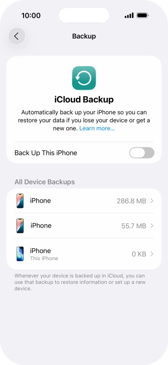 Press the indicator next to 
