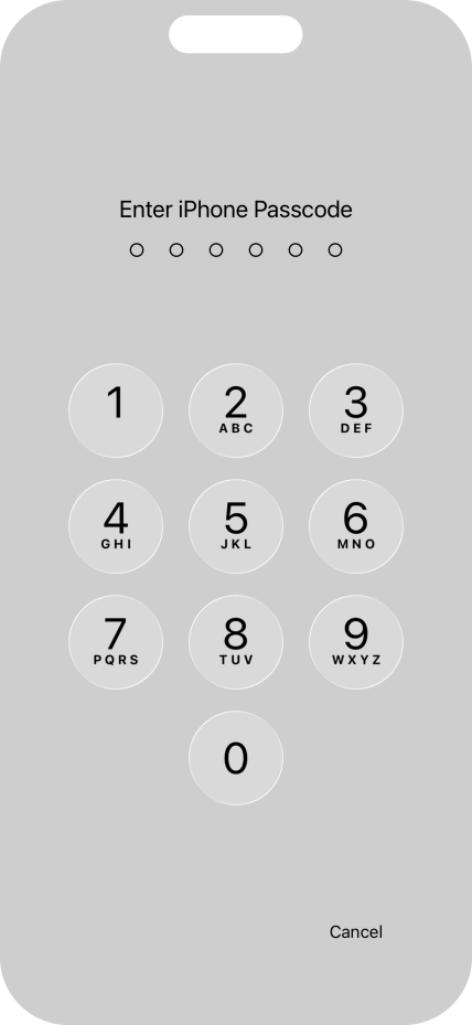 Use the phone lock code you created. The app is now locked.