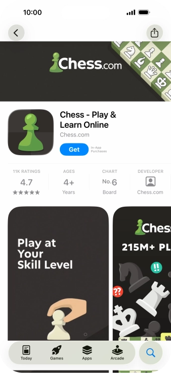 Press Get and follow the instructions on the screen to install the app.