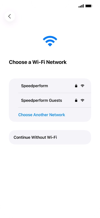 Press the required Wi-Fi network.