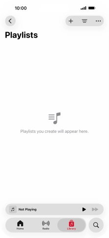 Press the new playlist icon.