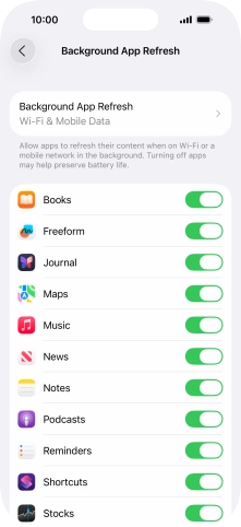 Press Background App Refresh.