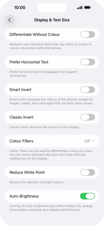 Press the indicator next to 