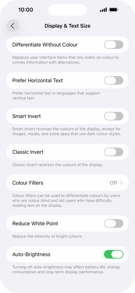 Press the indicator next to 