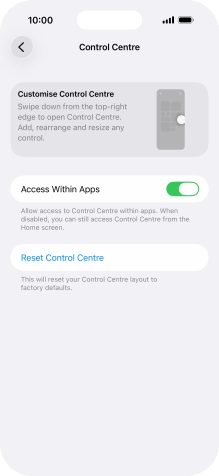 Press the indicator next to 