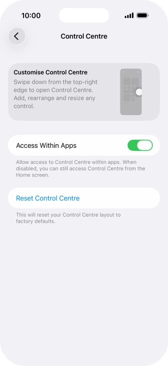 Press the indicator next to 