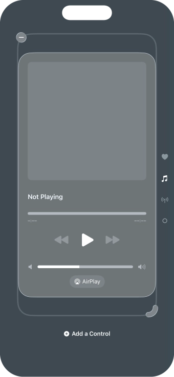 Press the remove icon on the required Control Centre page to remove it from Control Centre.