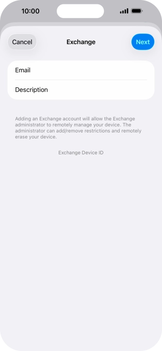 Press Description and key in the required name.