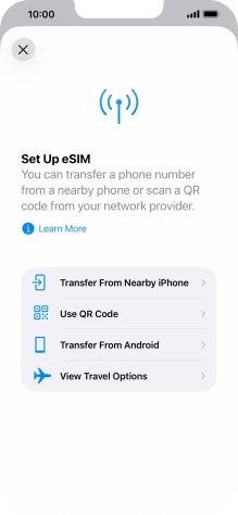 Press Use QR Code. Press Use QR Code.