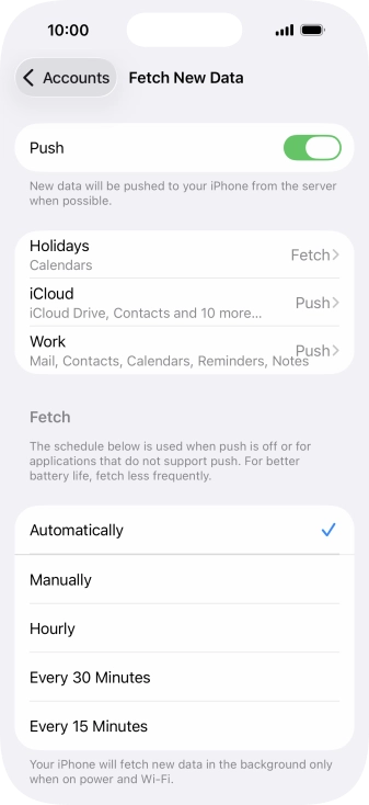 Press the indicator next to 