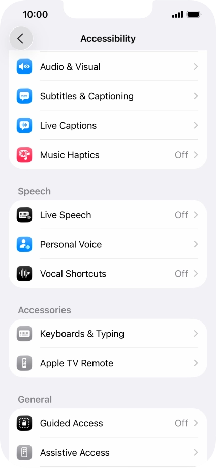 Press the required category below 