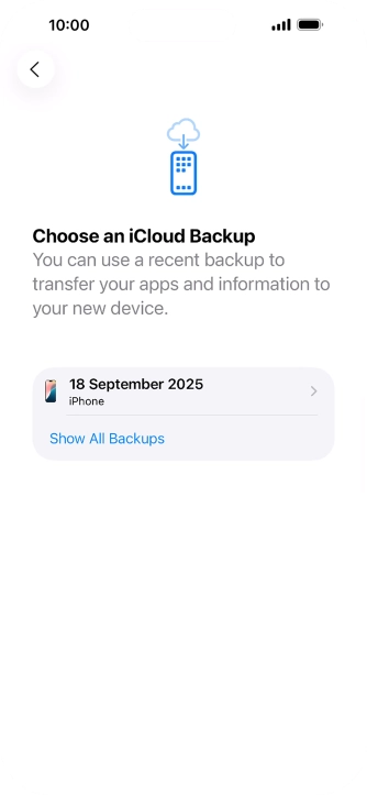 Press the required backup and your phone restores the content of the selected backup. Subsequently, follow the instructions on the screen to set up your phone and prepare it for use.