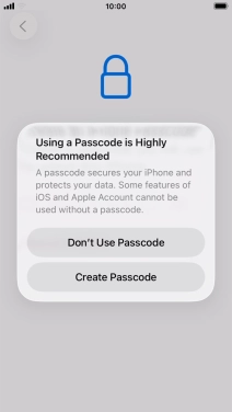 If you turn off the function, press Don't Use Passcode. If you turn off the function, press Don't Use Passcode.
