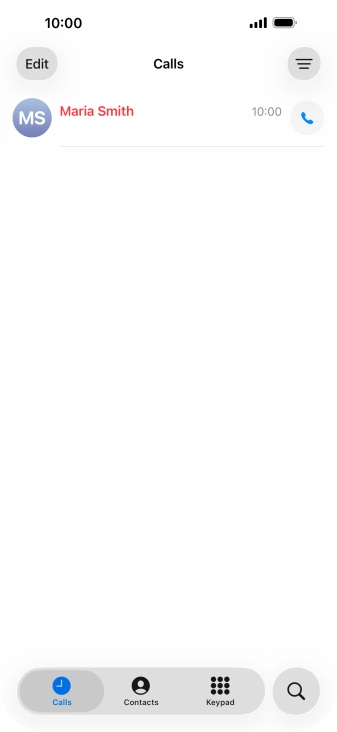 Press the required message.