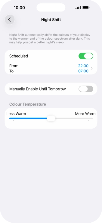 Press the indicator next to 
