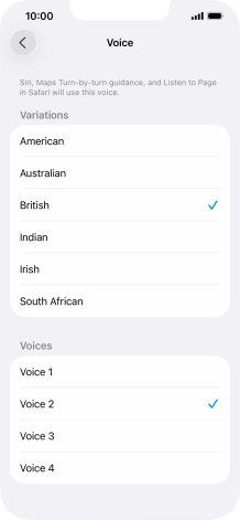 Press the required accent.