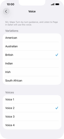 Press the required accent.