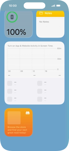 Press and hold the required widget until a pop-up menu is displayed.