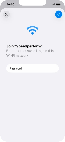 Press the confirm icon.