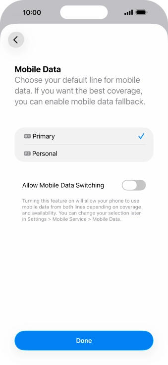 Press the indicator next to 