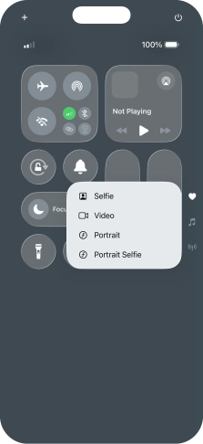 Press and hold the required function to see more actions.