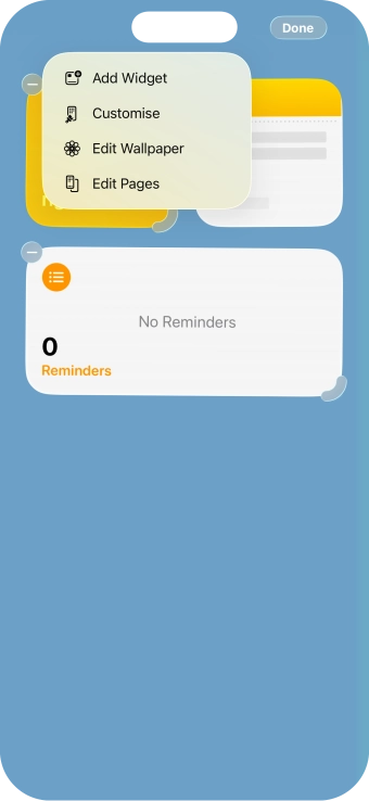 Press Add Widget. Press Add Widget.
