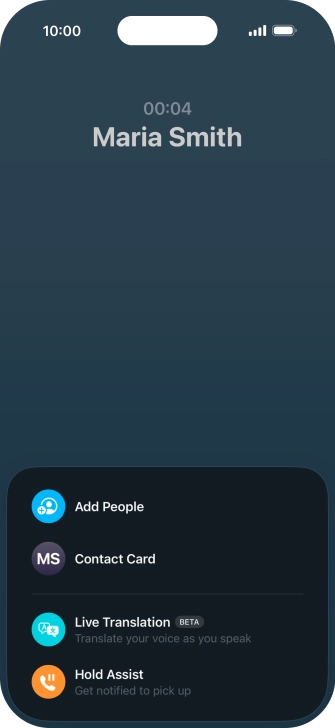 Press Live Translation and follow the instructions on the screen to select the required language settings.