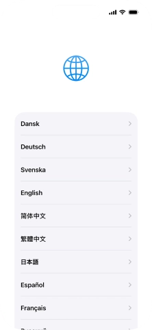 Press the required language.