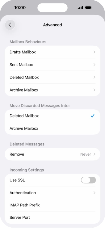 Press the indicator next to 