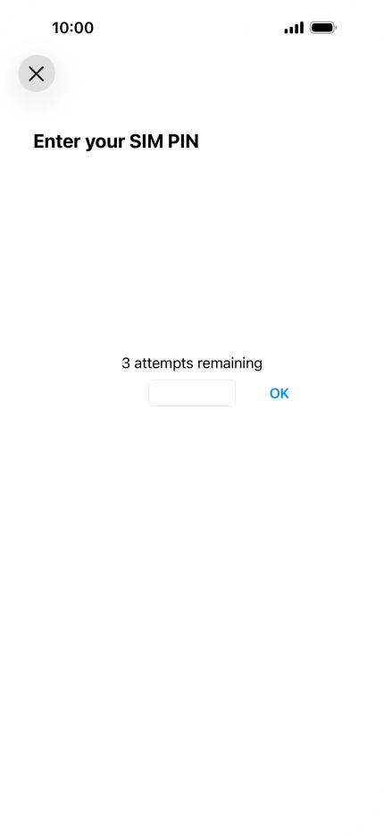 If your SIM is locked, key in your PIN and press OK.