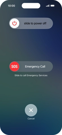 Press and drag the power off icon right. Press and drag the power off icon right.