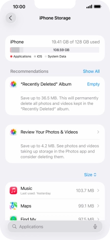Press the required app.