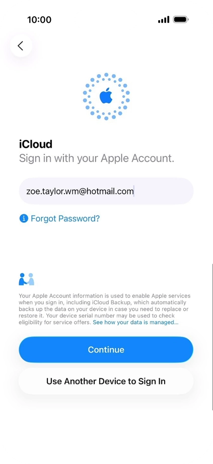 Press Continue. Press Continue.