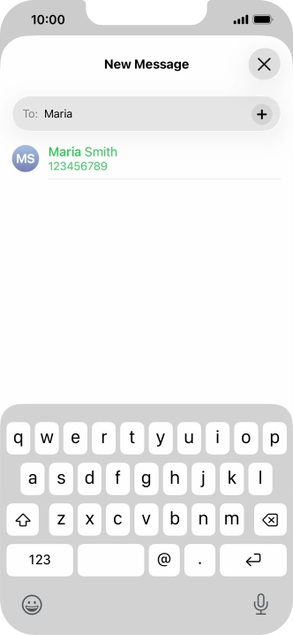 Press the required contact. Press the required contact.