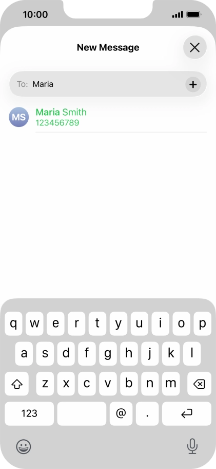 Press the required contact. Press the required contact.