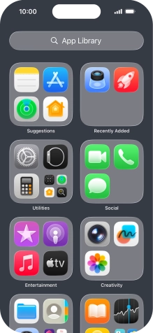 Press the required app.