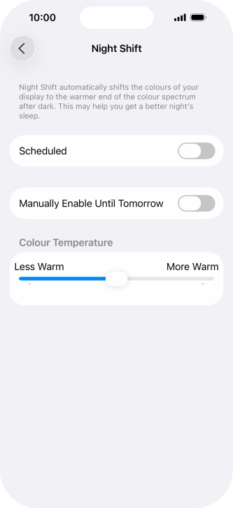 Press the indicator next to 