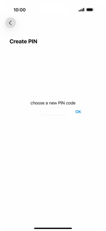 Key in a new four-digit PIN and press OK.