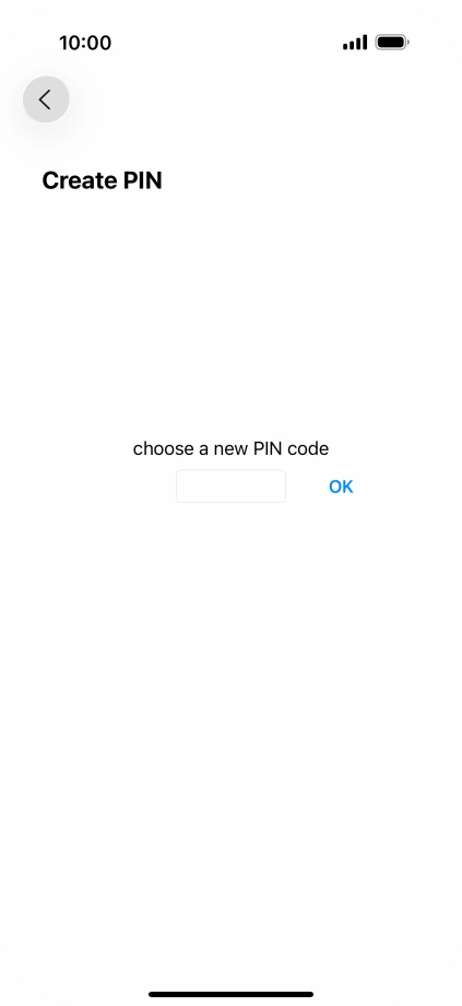 Key in a new four-digit PIN and press OK.