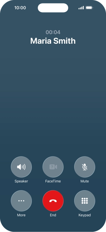 Press More during an ongoing call.