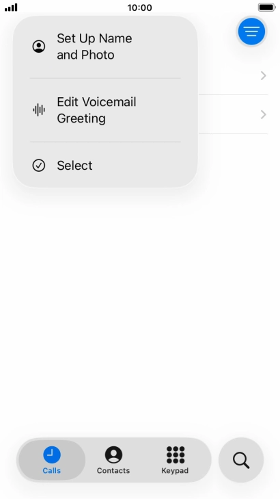 Press Edit Voicemail Greeting.