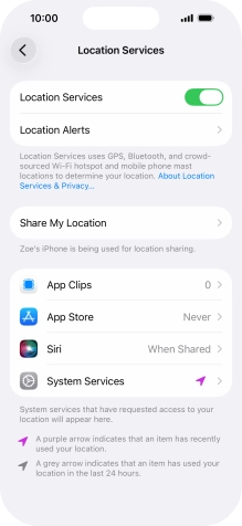 Press the required app. Press the required app.