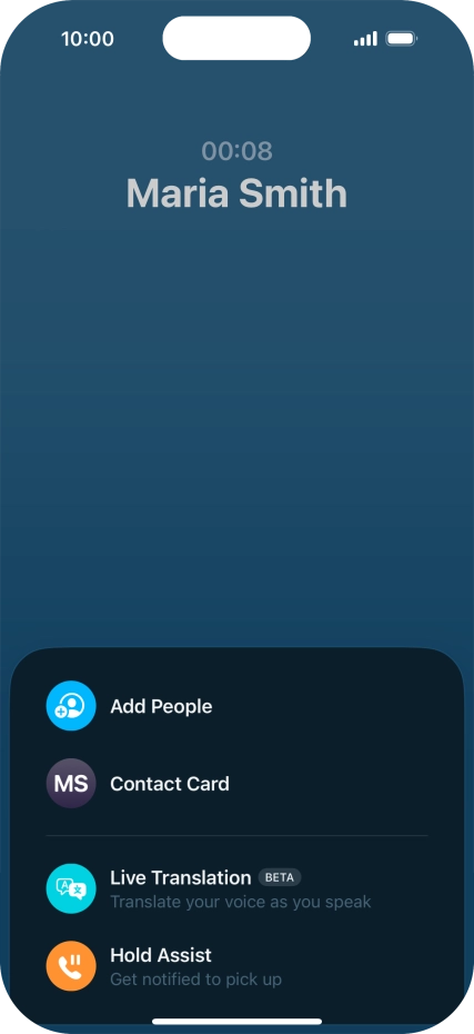 Press Live Translation and follow the instructions on the screen to select the required language settings.