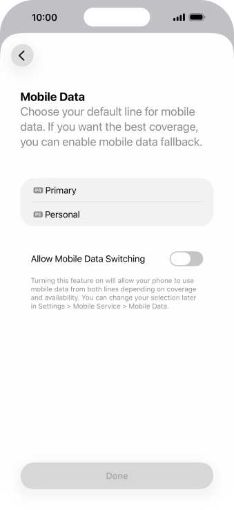 Press the required price plan.