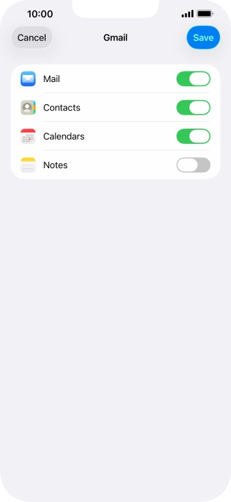 If this screen is displayed, you email account has been recognised and set up automatically. Follow the instructions on the screen to key in more information and finish setting up your email account.