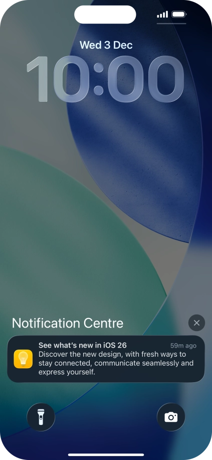 Press the required notification and follow the instructions on the screen to use the selected function.