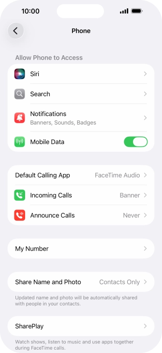 Press Announce Calls.