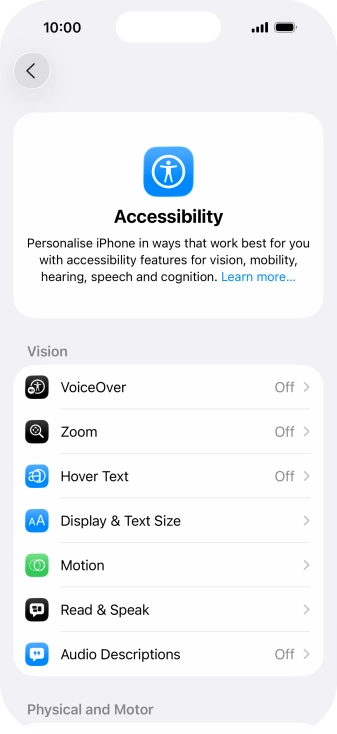 Press Display & Text Size.