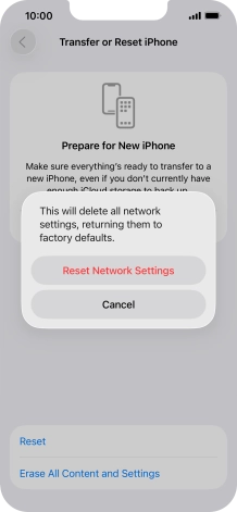 Press Reset Network Settings.