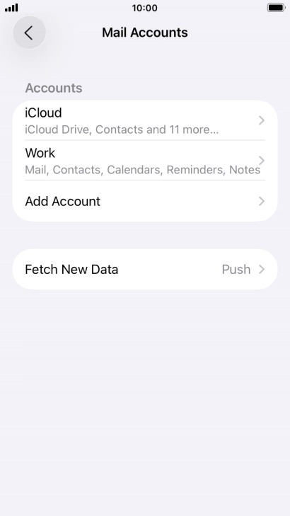 Press the required email account.